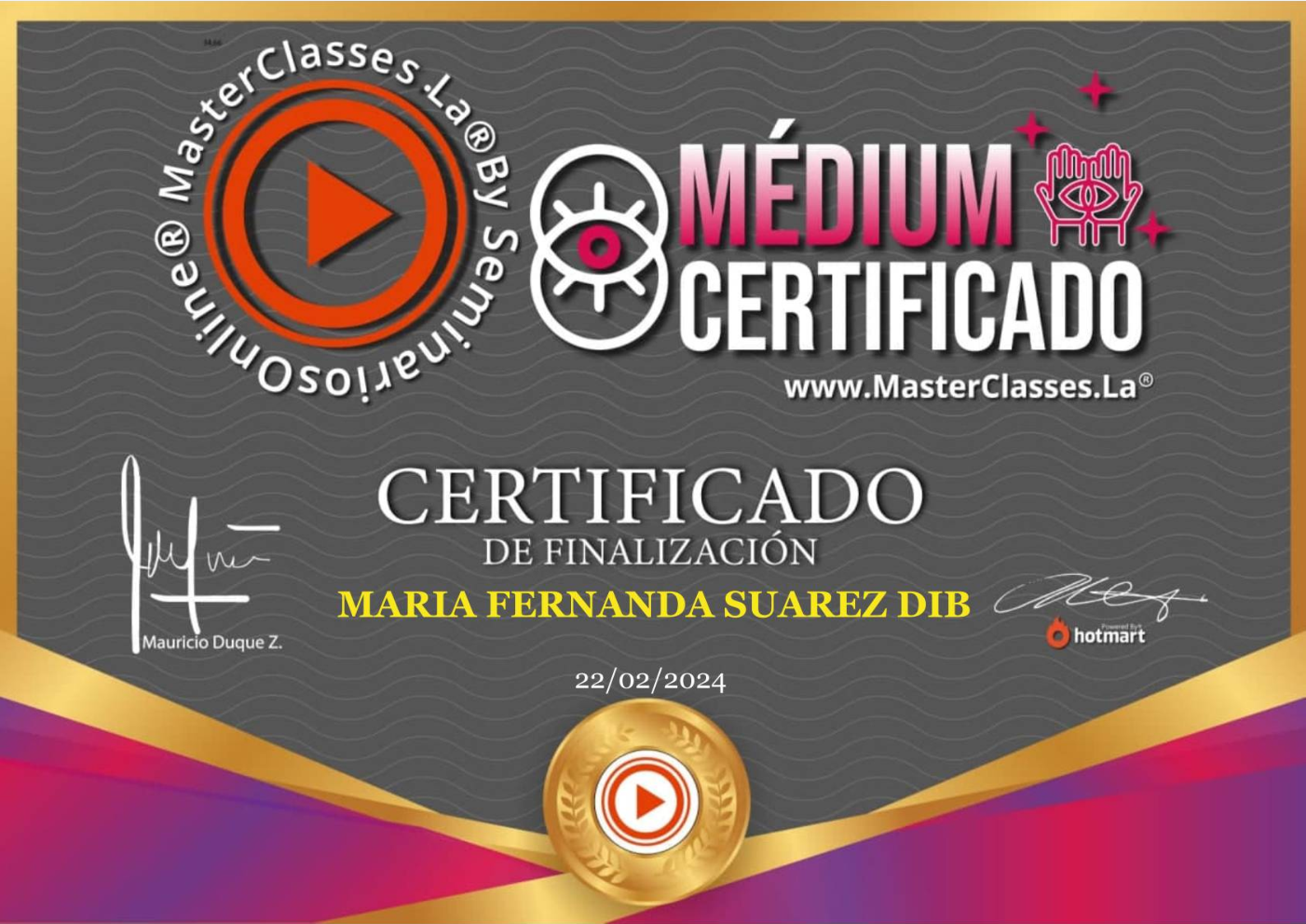 Médium certificada